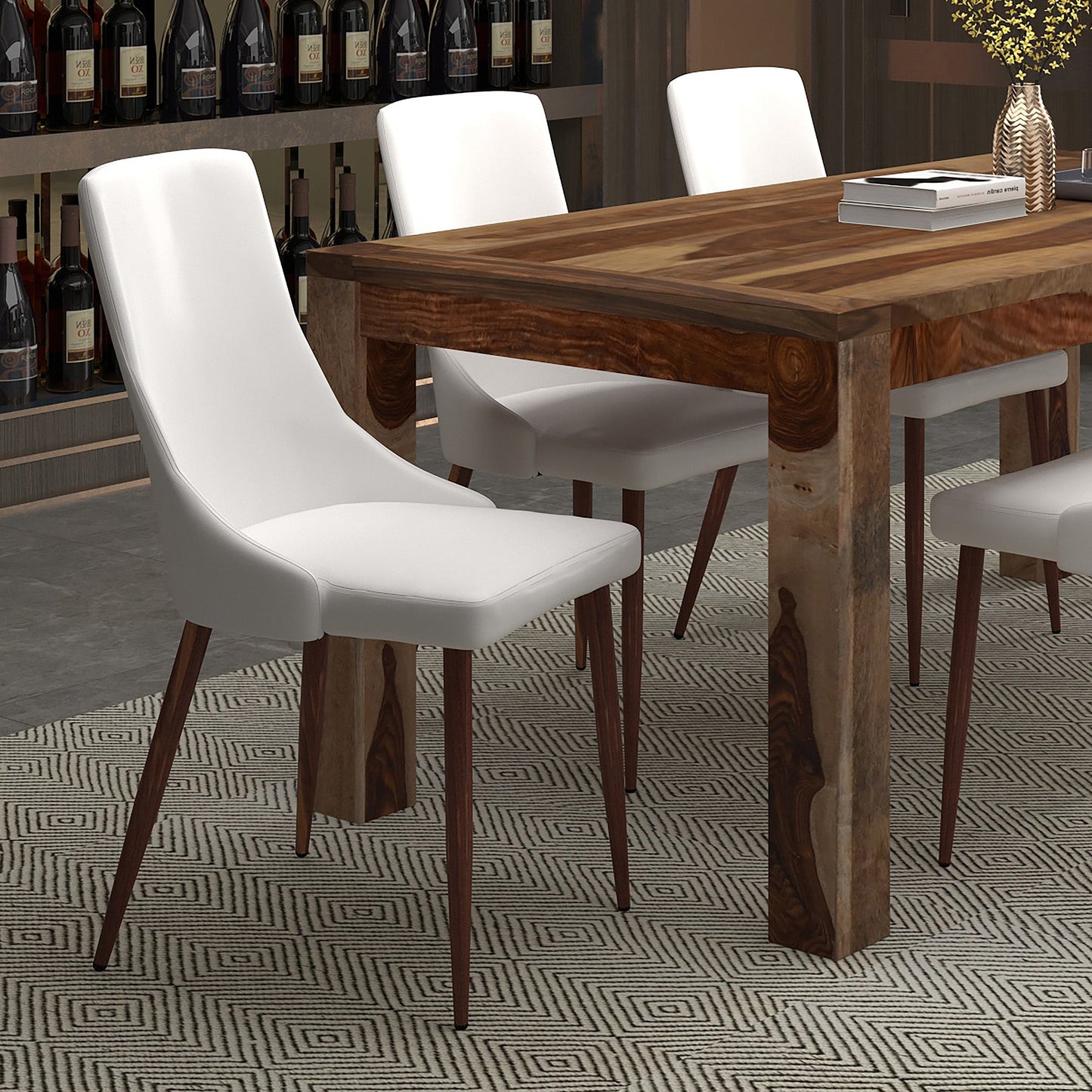 Cora Side Chair Pu White