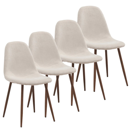 LYNA-SIDE CHAIR-BEIGE SET OF 4 - Furniture Depot