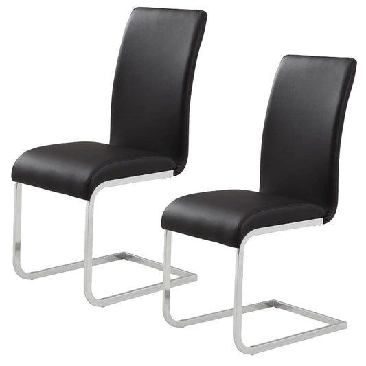 Maxim Side Chair, set of 2 in Black - Furniture Depot