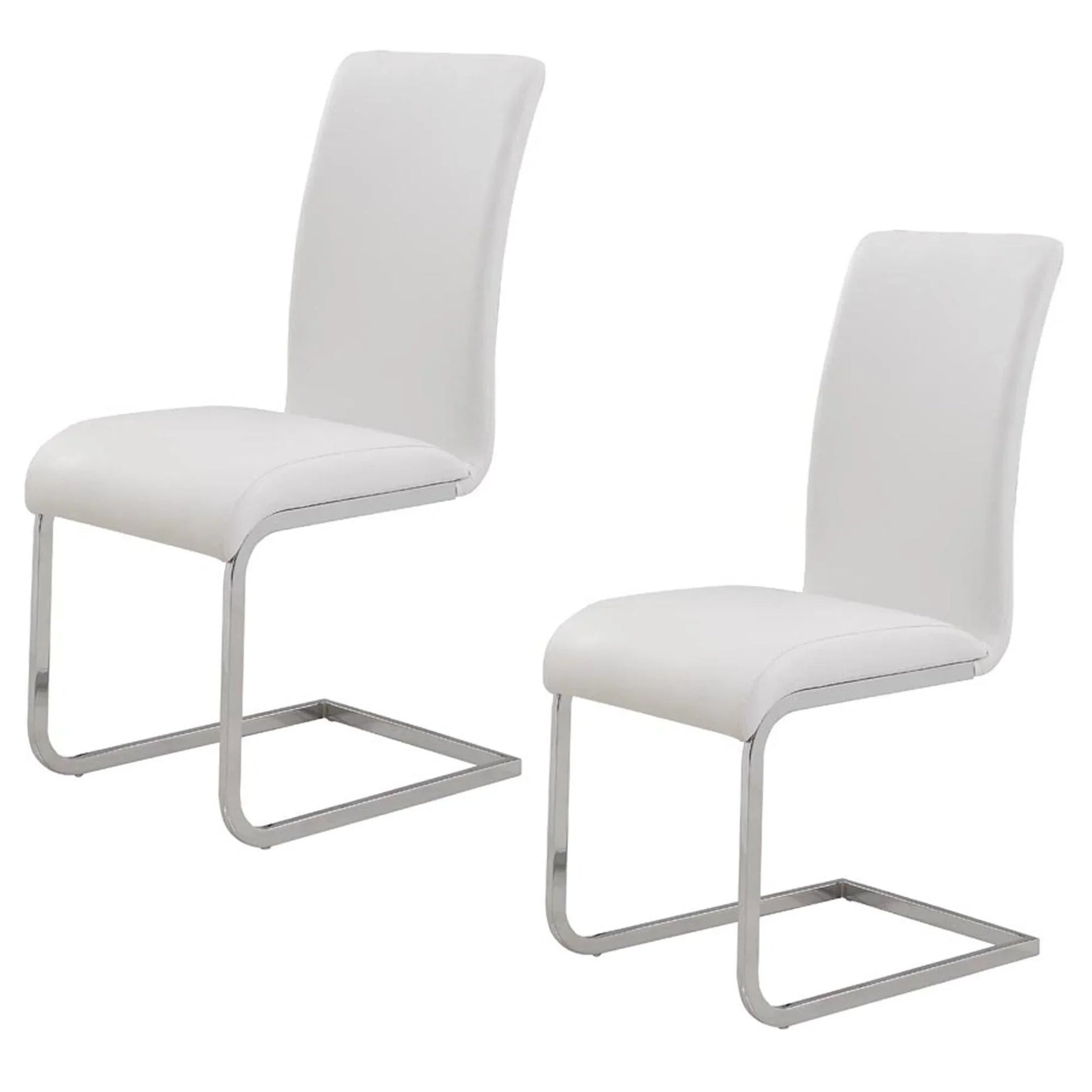 Maxim Side Chair, set of 2 in White - Furniture Depot