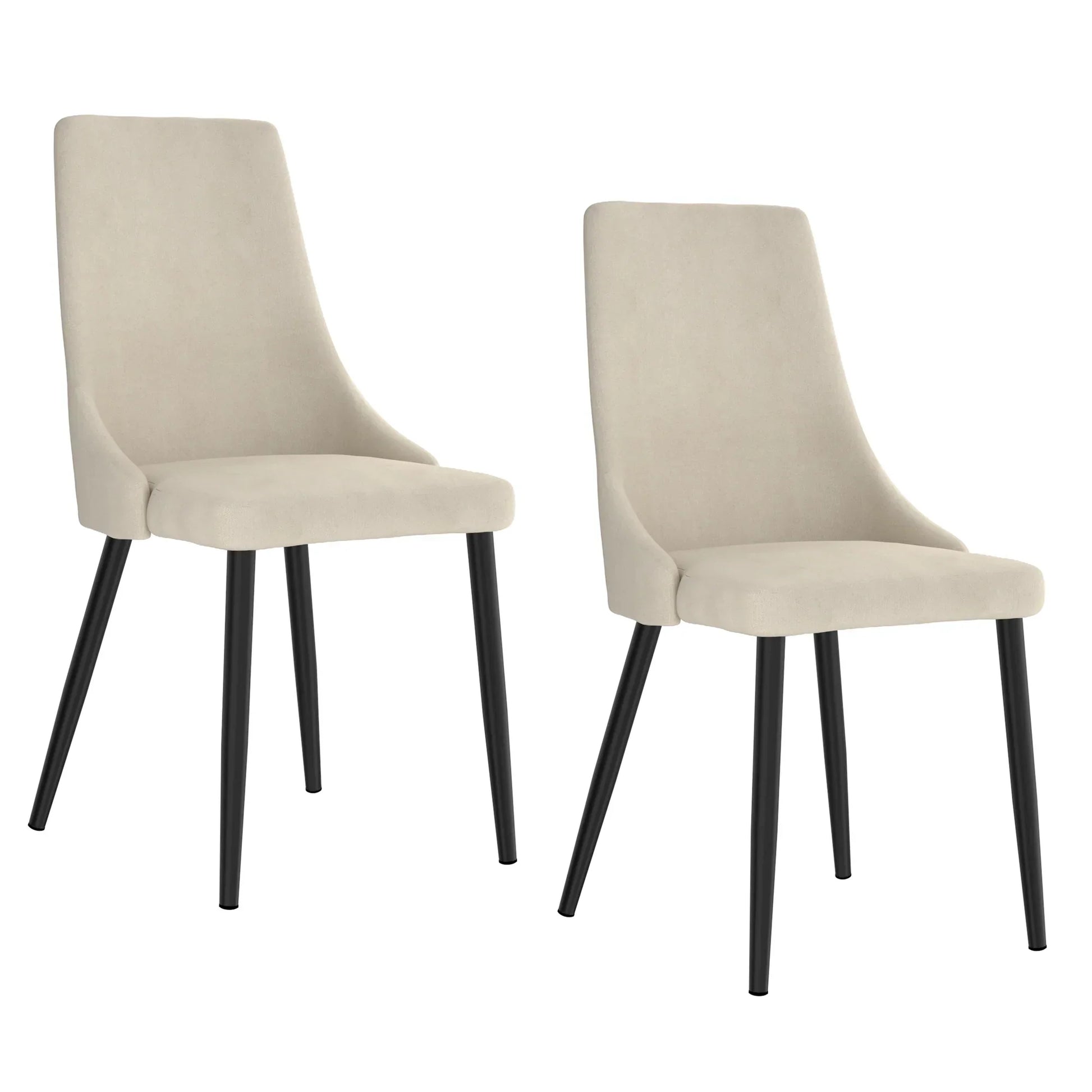 Venice Side Chair, set of 2 in Beige - Furniture Depot