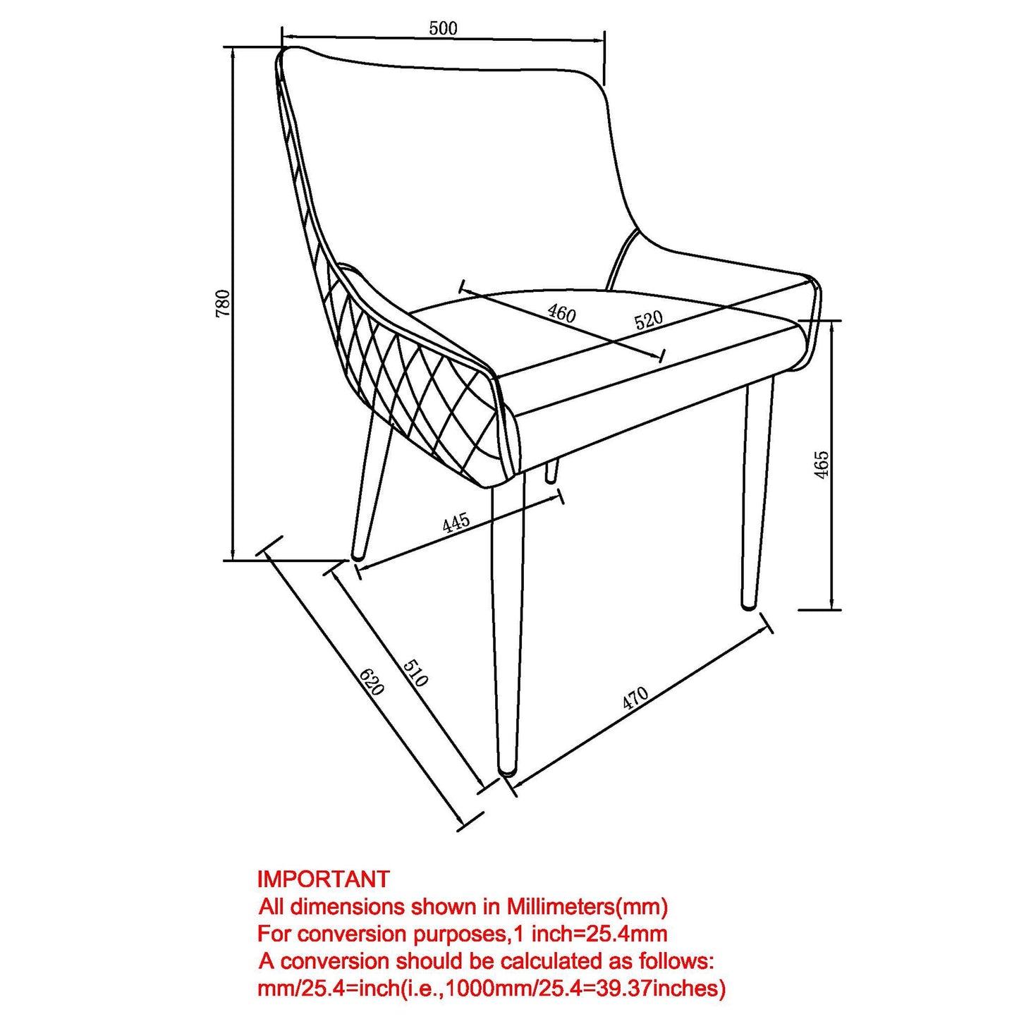 Xander Side Chair Brown