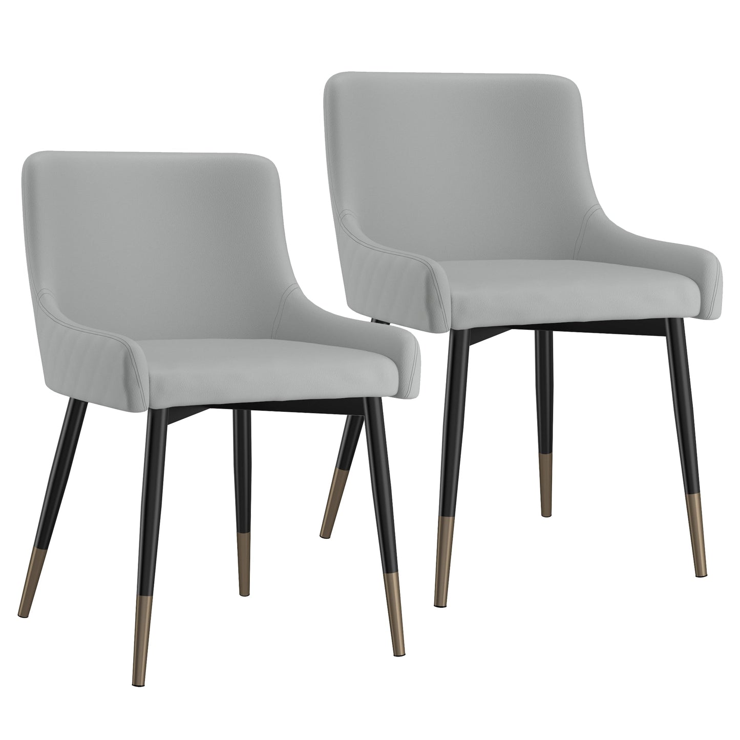 Xander Dining/Lounge Chair, Set of 2 in Light Grey and Black