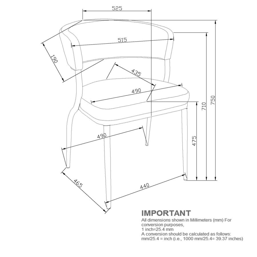 Kazan Dining Chair, Set of 2 in Ivory Performance Fabric & Black Metal
