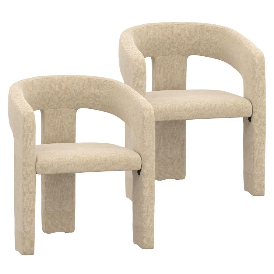 Amara Dining Chair, Set of 2 in Beige