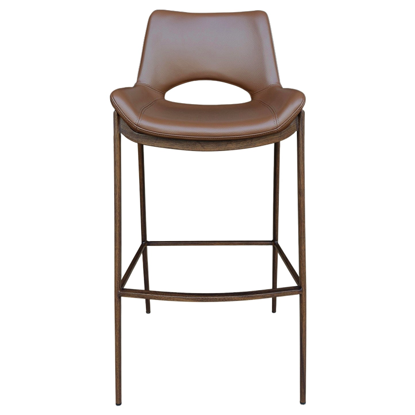 Icona 30" Bar Stool Saddle Walnut
