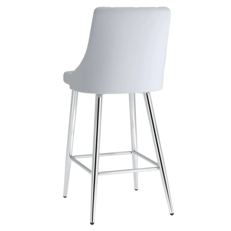 Devo 26" Counter Stool, Set of 2, in Light Grey - Furniture Depot