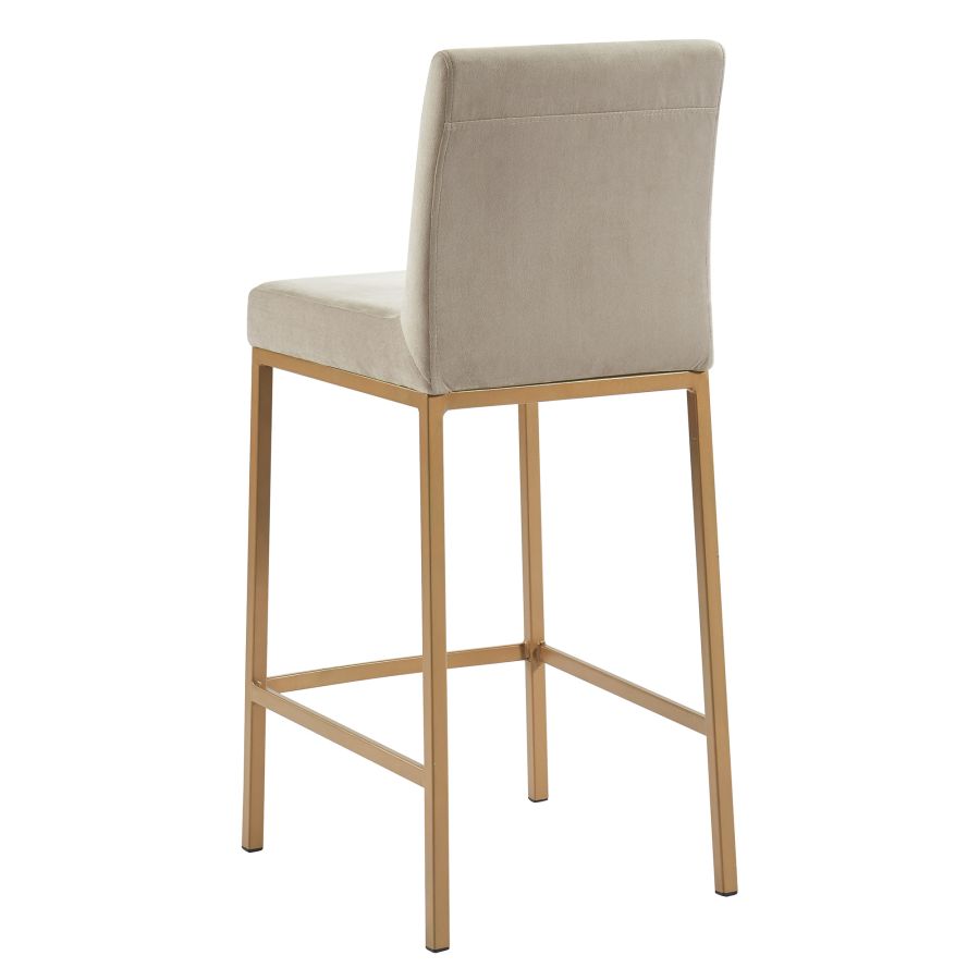 Diego 26" Counter Stool, set of 2, in Beige and Aged Gold
