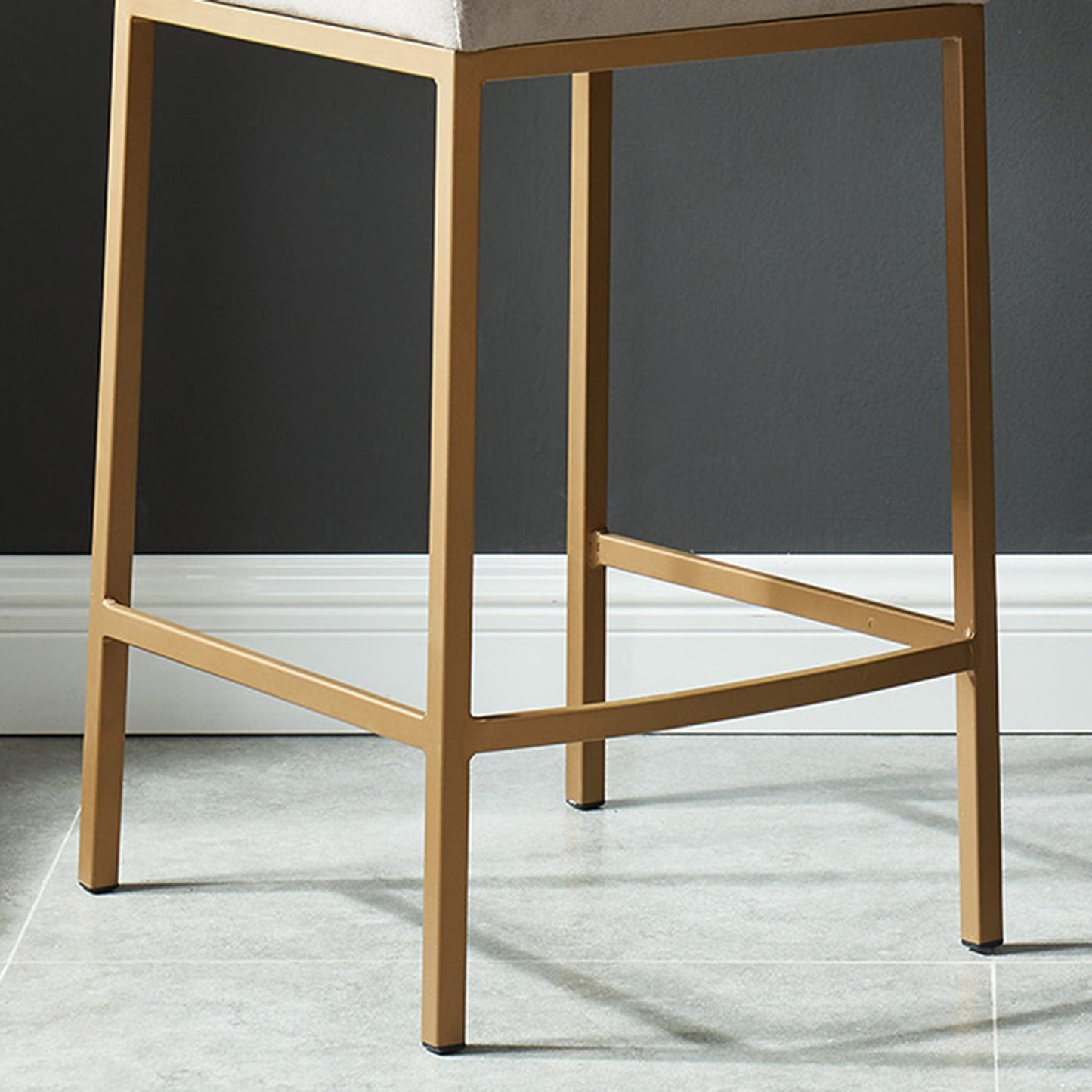 Diego 26" Counter Stool Grey/Aged Gold