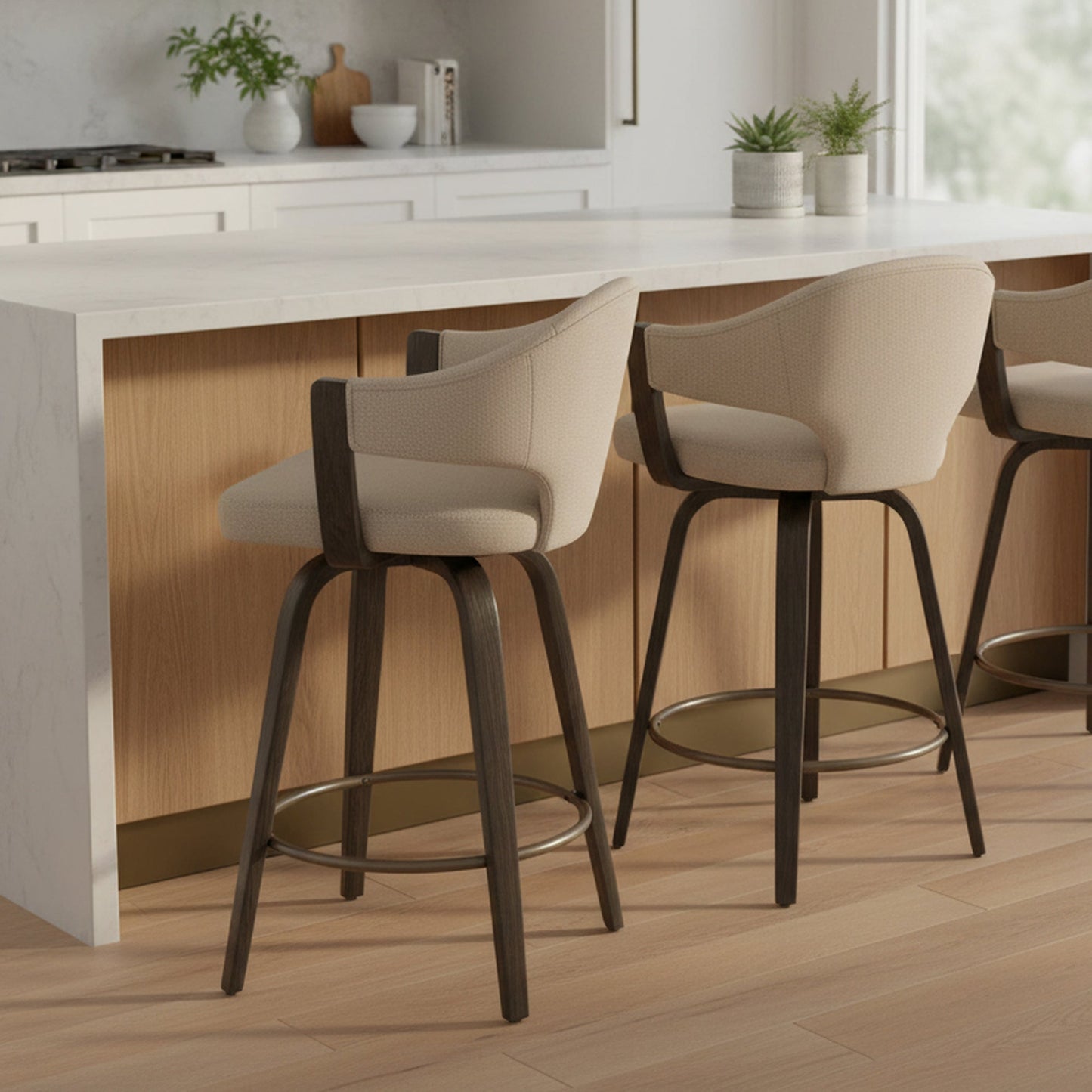 Freya 26'' Counter Stool Toffee Walnut
