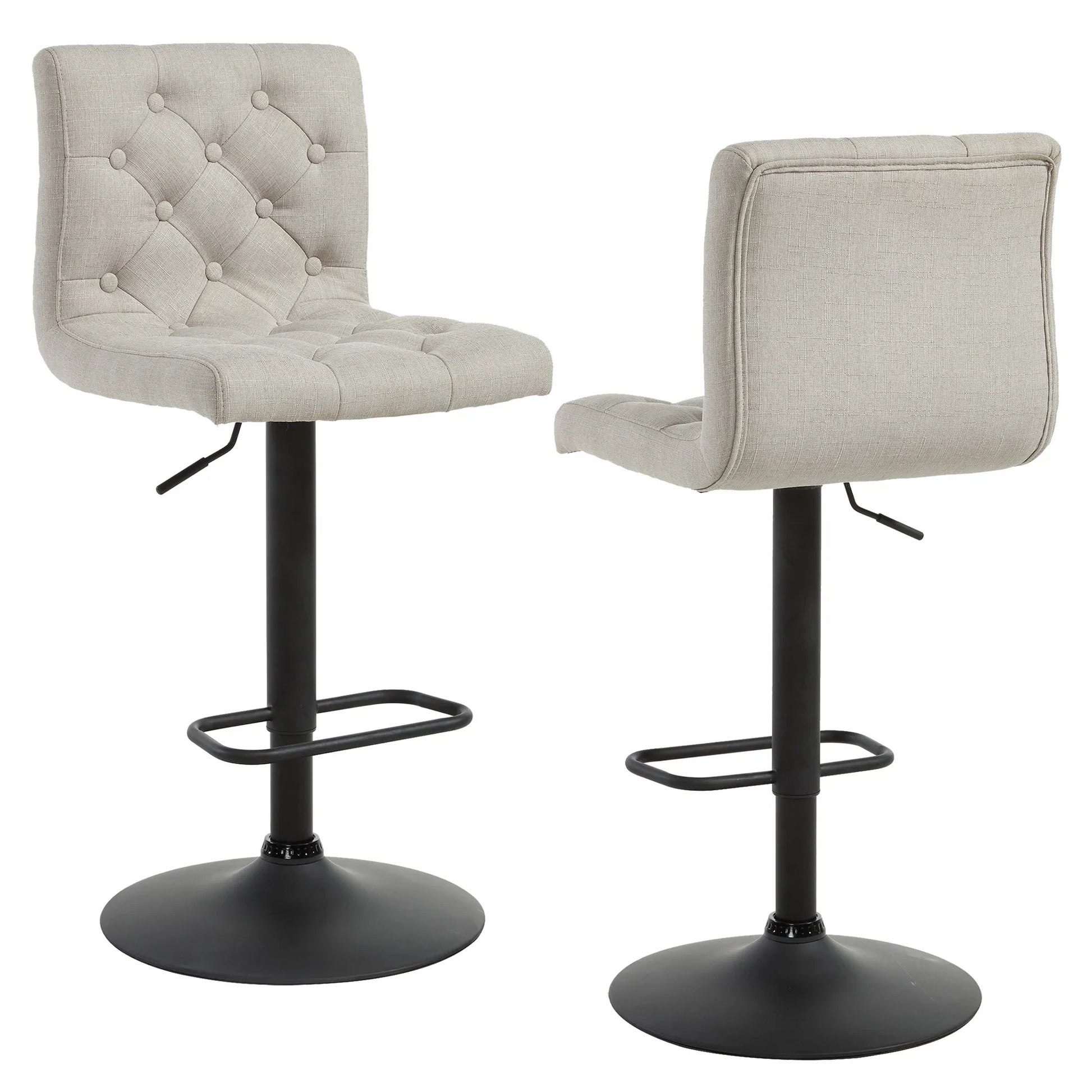 DEX-AIR LIFT STOOL FABRIC-BEIGE - Furniture Depot