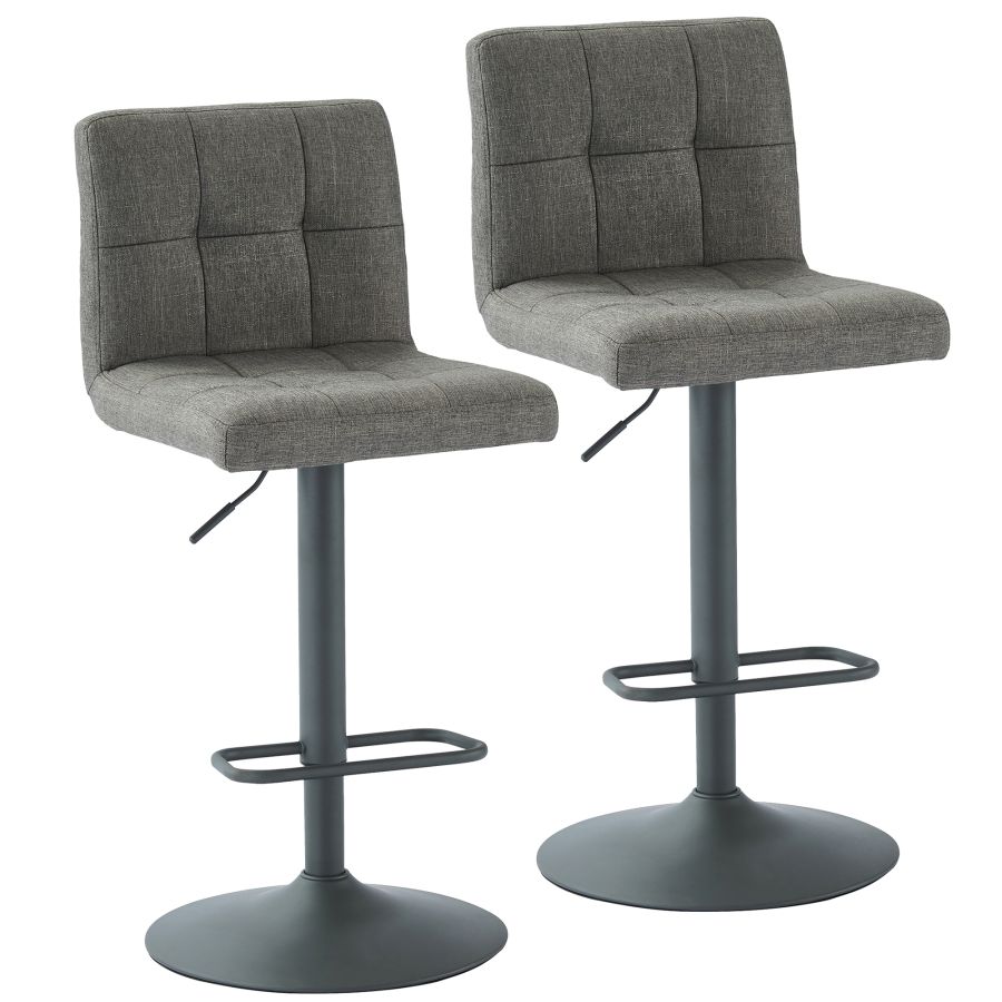 Sorb Adjustable Air Lift Stool, Set of 2 in Grey