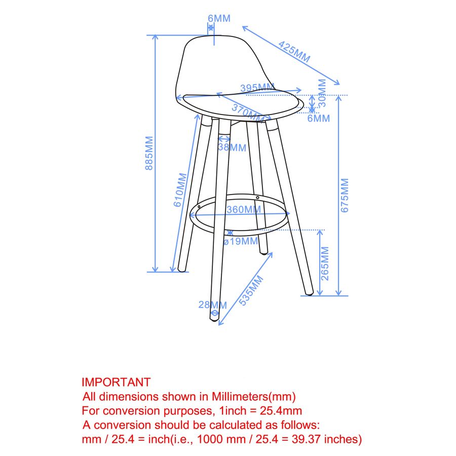Diablo 26" Counter Stool, Set of 2 in Grey and Natural