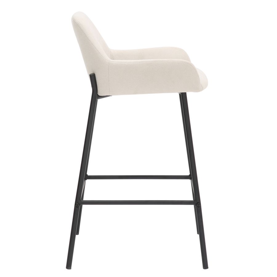 Baily 26" Counter Stool, Set of 2, in Beige and Black