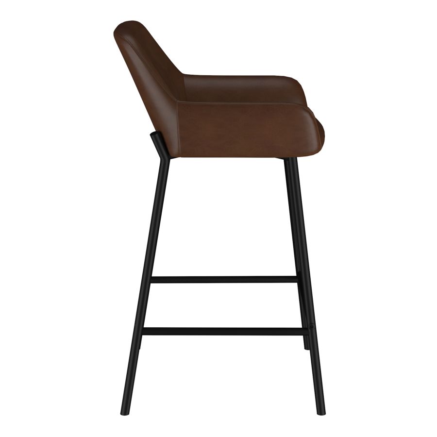 Baily 26" Counter Stool, set of 2, in Brown and Black