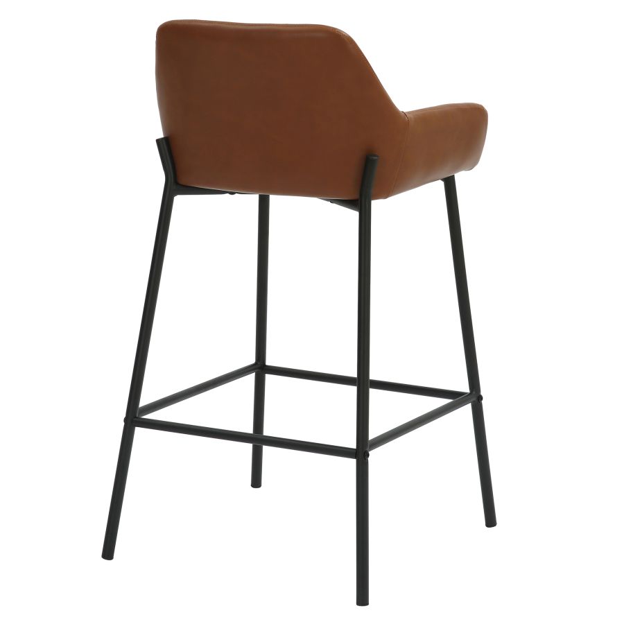 Baily 26" Counter Stool, set of 2, in Saddle and Black