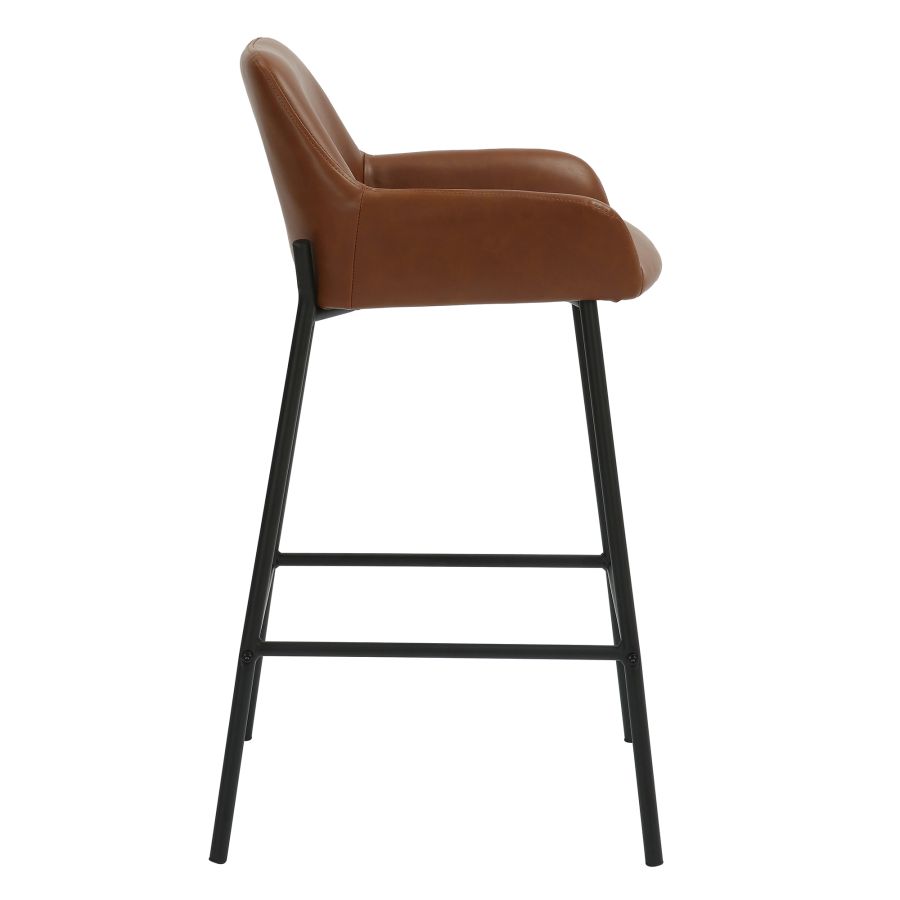 Baily 26" Counter Stool, set of 2, in Saddle and Black