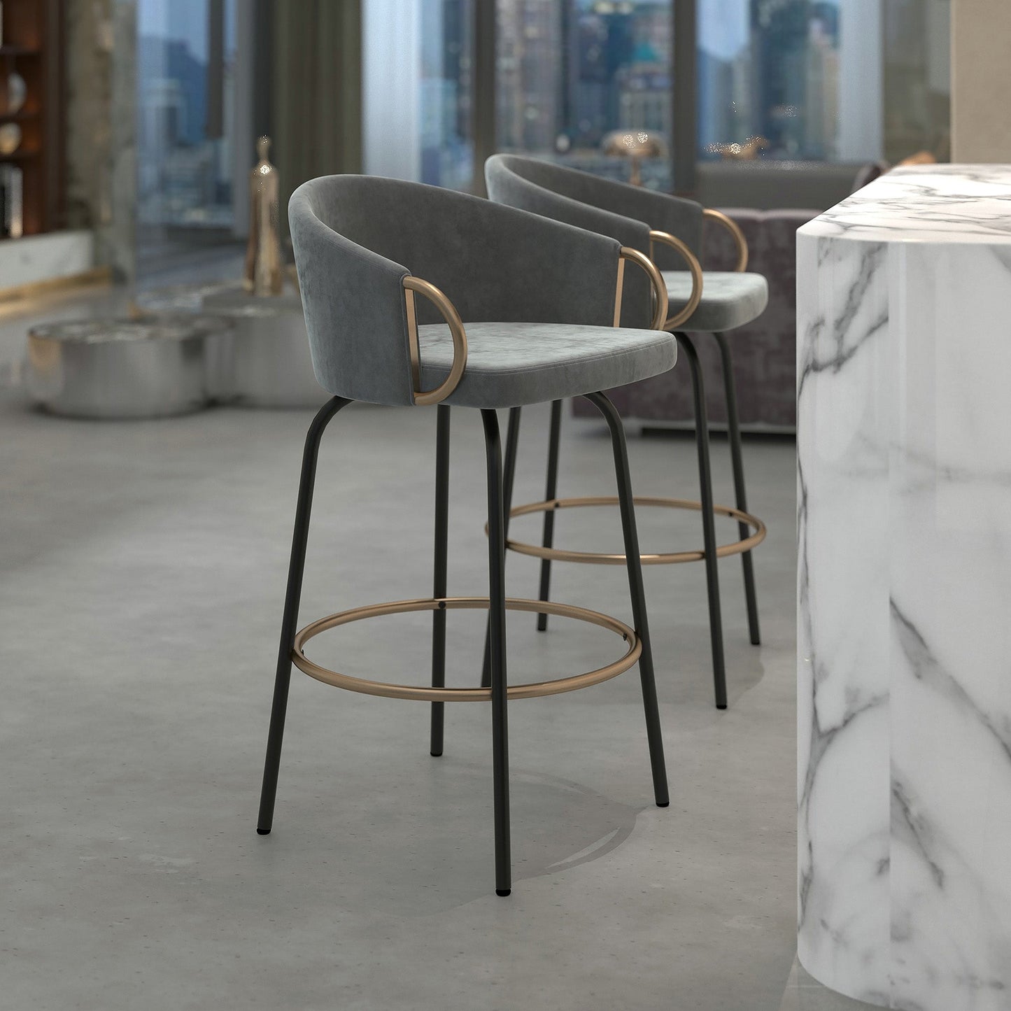 Lavo 26'' Counter Stool Grey