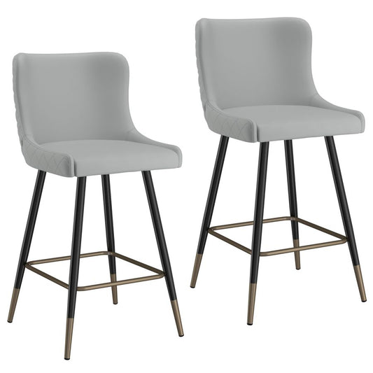 Xander 26" Counter Stool, Set of 2, in Light Grey - Furniture Depot