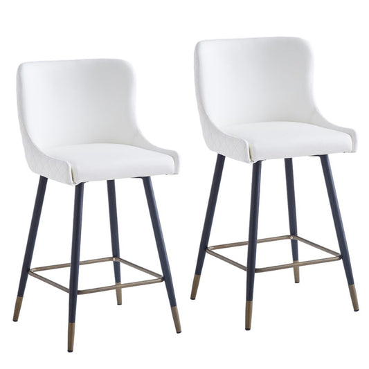 Xander 26" Counter Stool, Set of 2, in White - Furniture Depot