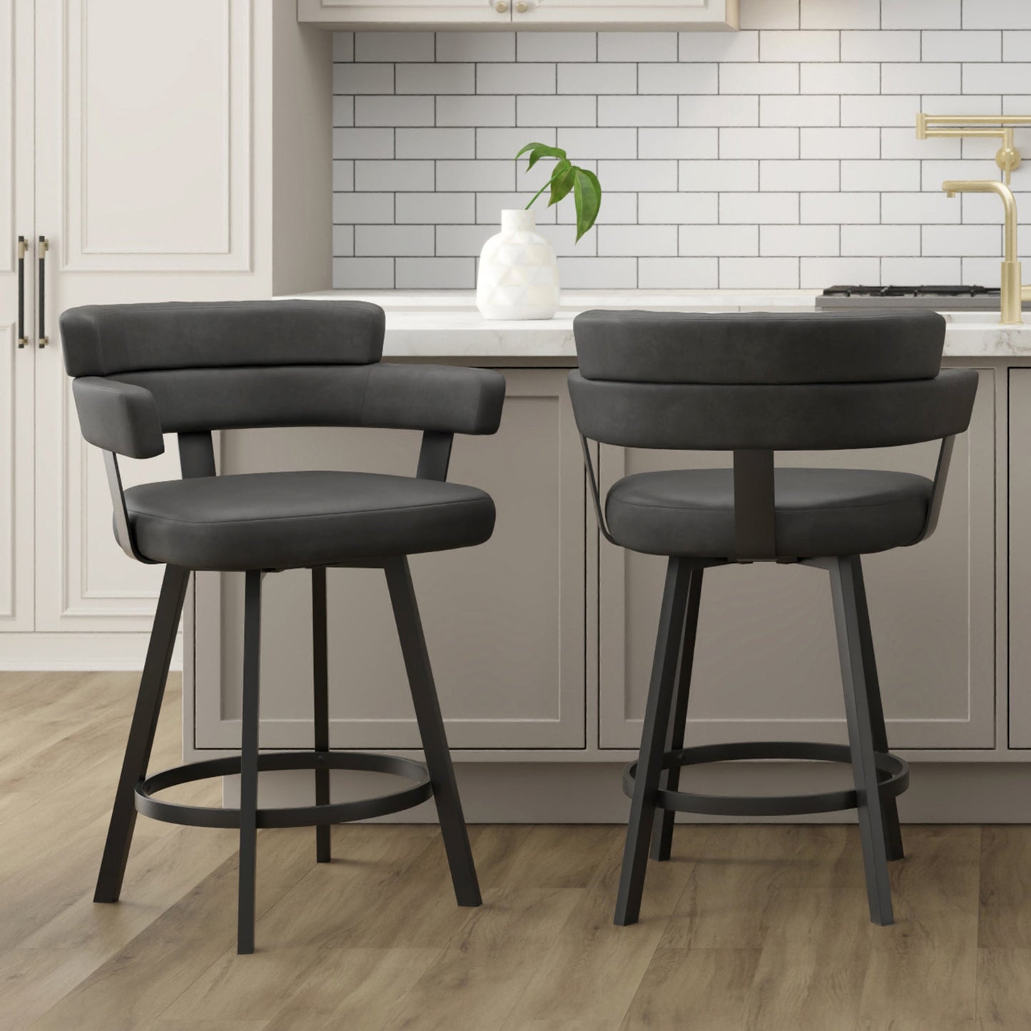 Oberon 26" Counter Stool Charcoal