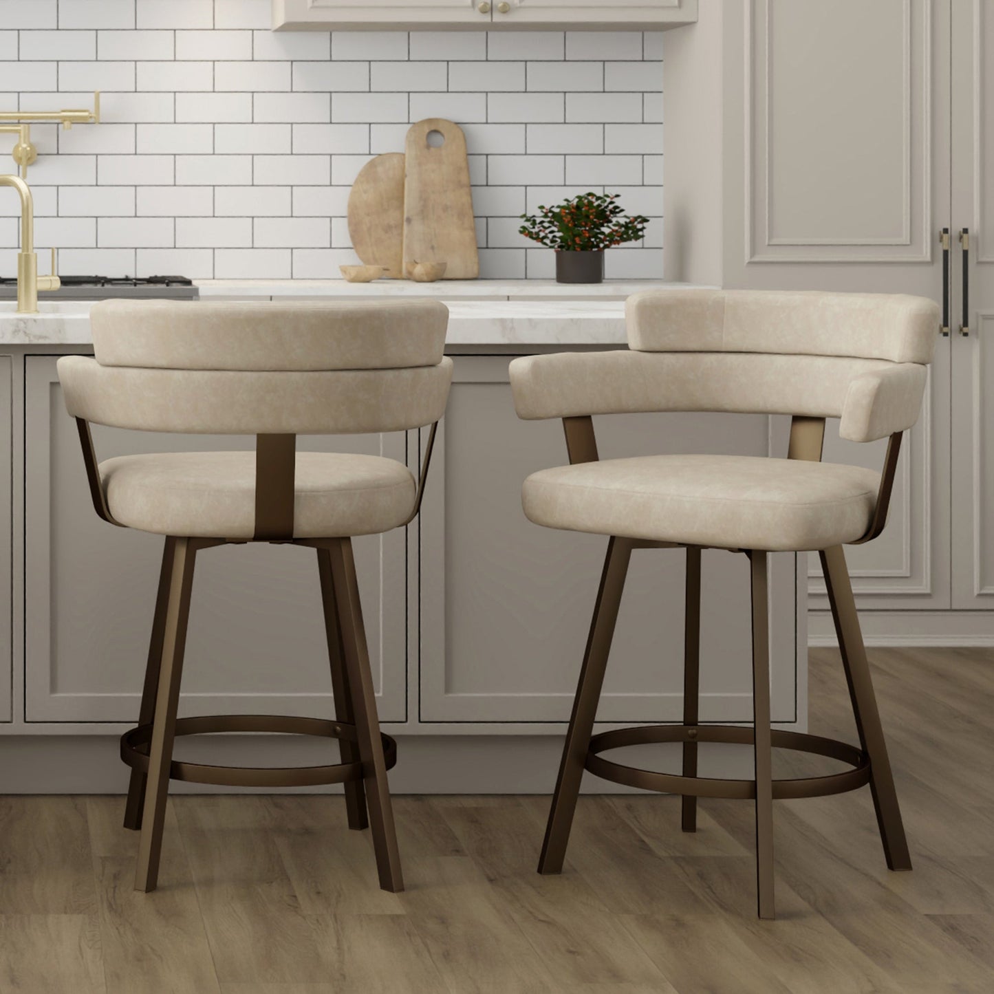 Oberon 26" Counter Stool Ivory