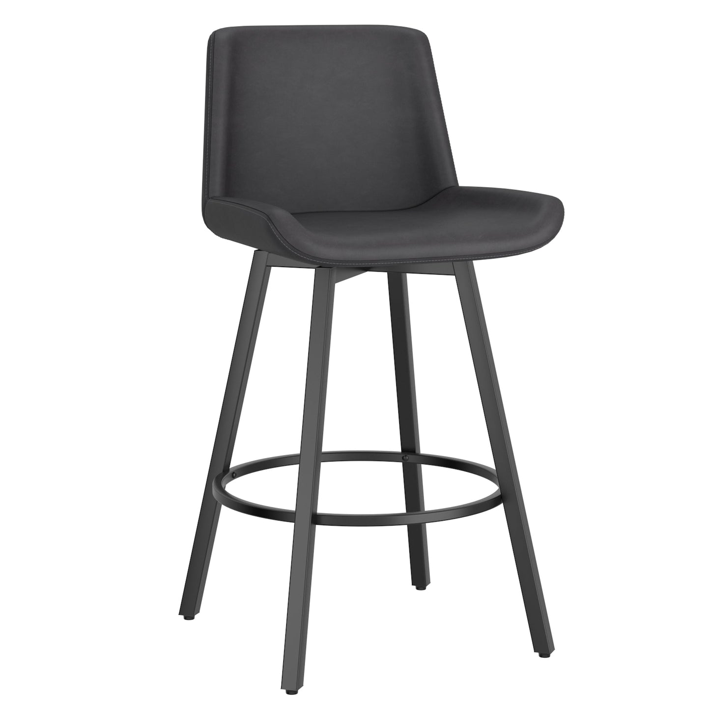 Fern 26'' Counter Stool Pu Charcoal set of 2