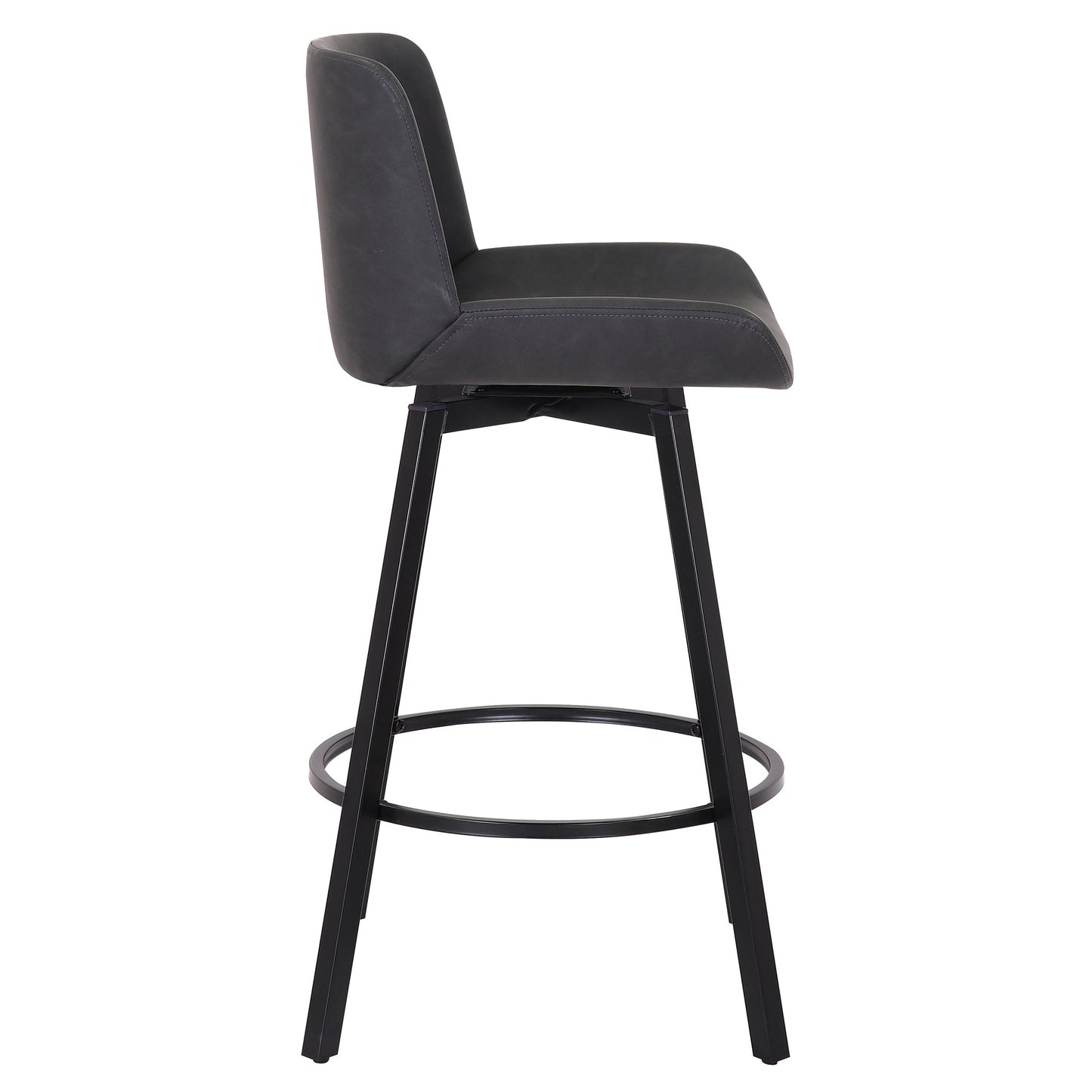 Fern 26'' Counter Stool Pu Charcoal set of 2