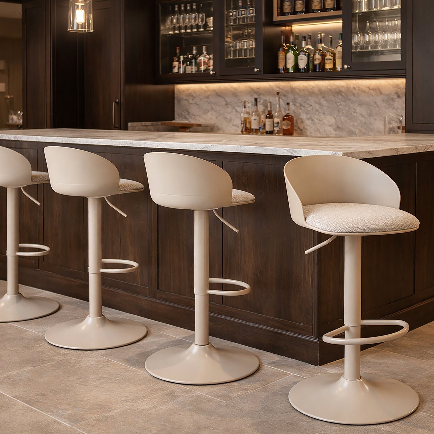 Mabel Air Lift Stool Beige