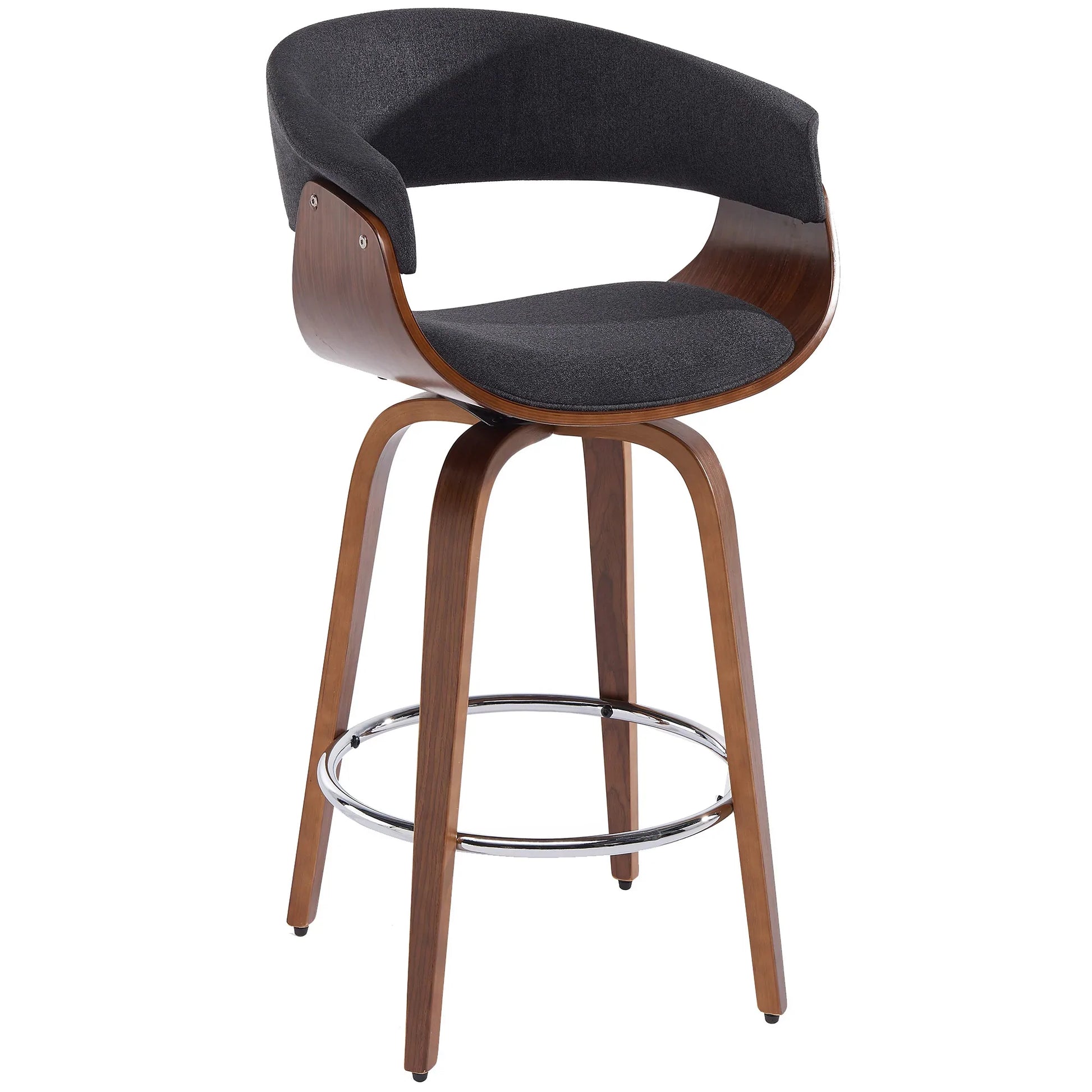 HOLT-26" COUNTER STOOL-FABRIC CHARCOAL - Furniture Depot