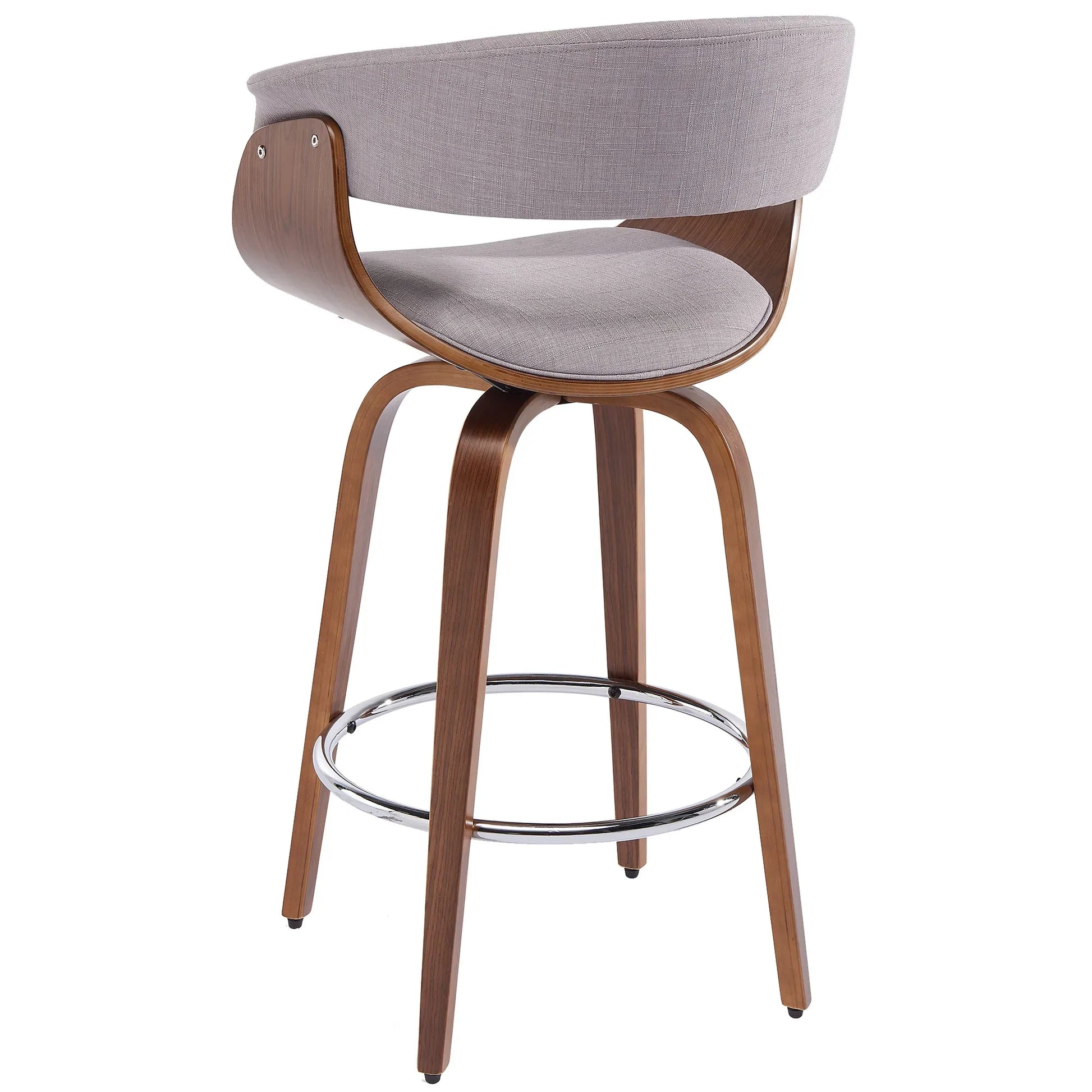 HOLT-26" COUNTER STOOL-FABRIC GREY - Furniture Depot