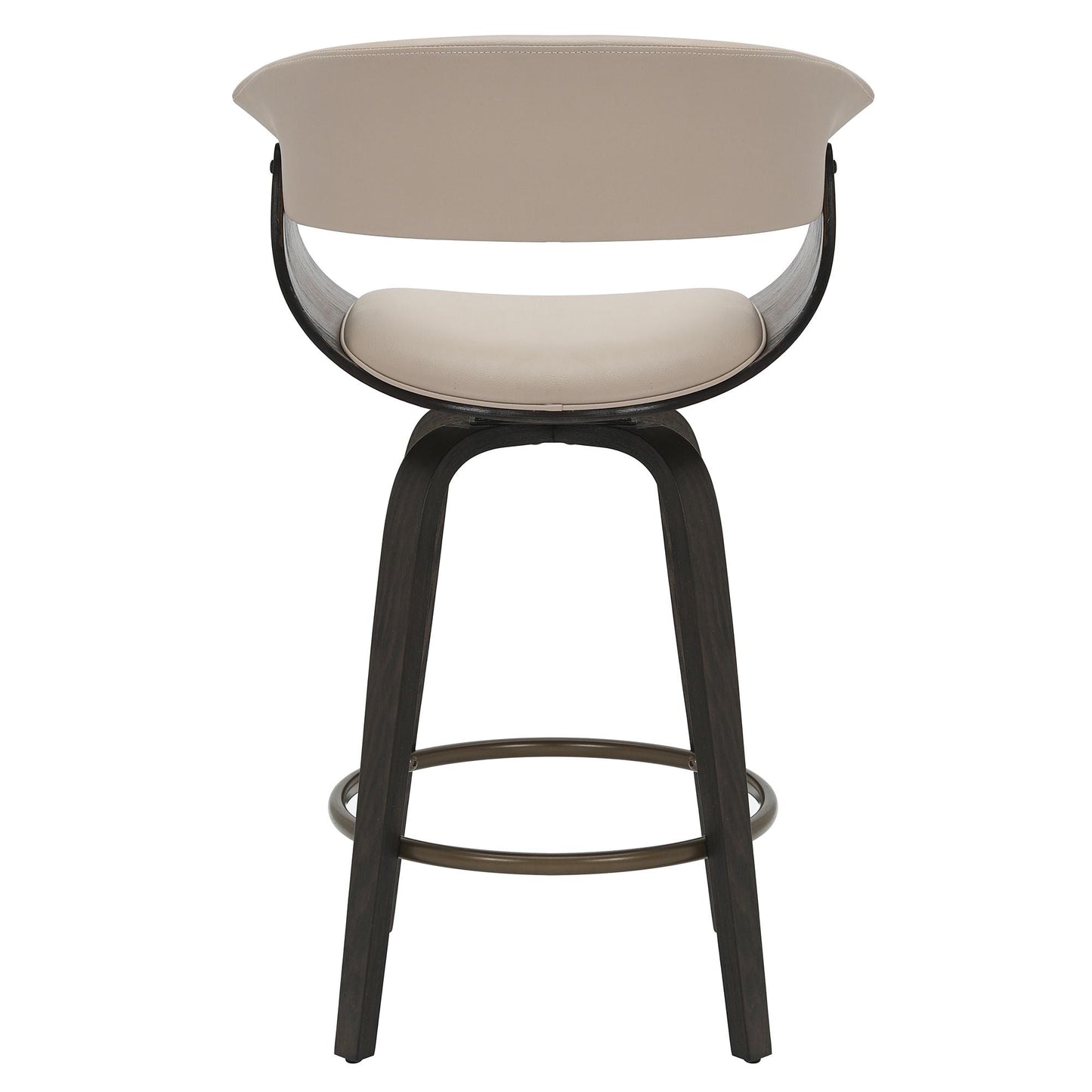 Holt 26" Counter Stool with Swivel, Mushroom and Walnut ( set of 2)