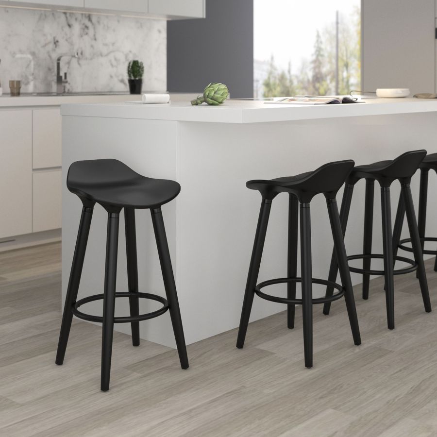 Trex 26" Counter Stool, Set of 2 in Black