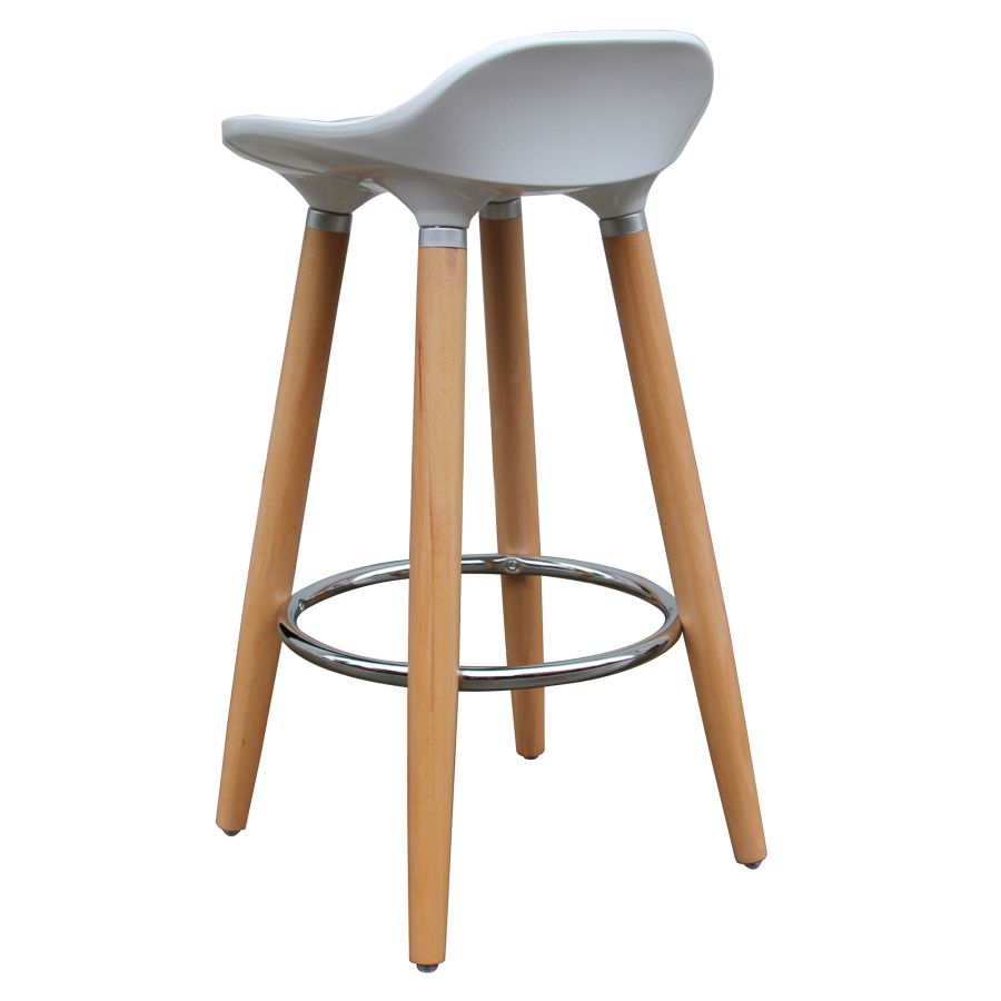 Trex 26" Counter Stool, Set of 2 in White and Natural