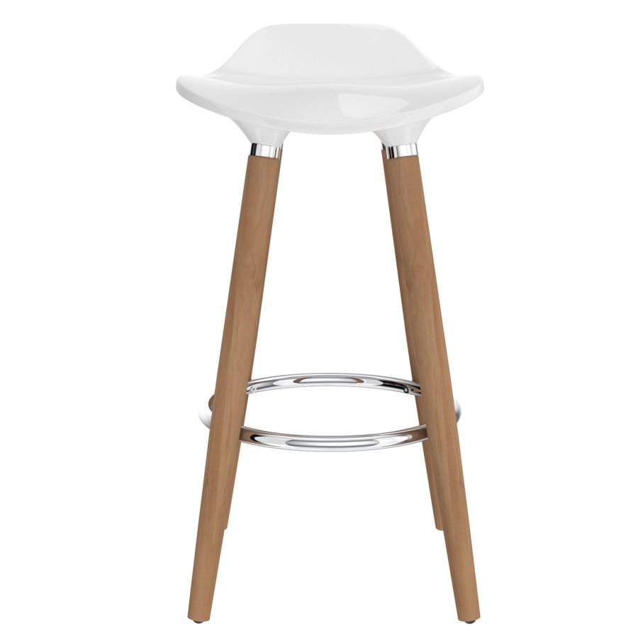 Trex 26" Counter Stool, Set of 2 in White and Natural