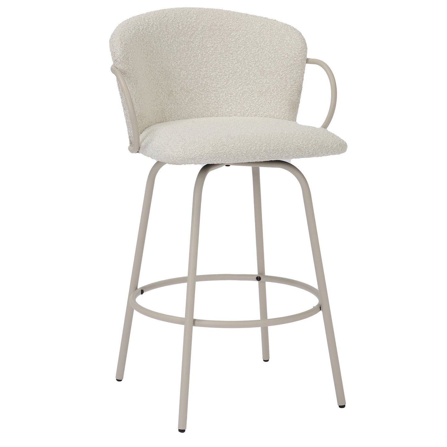 Kalani 26' Counter Stool with Swivel, Set of 2 Beige