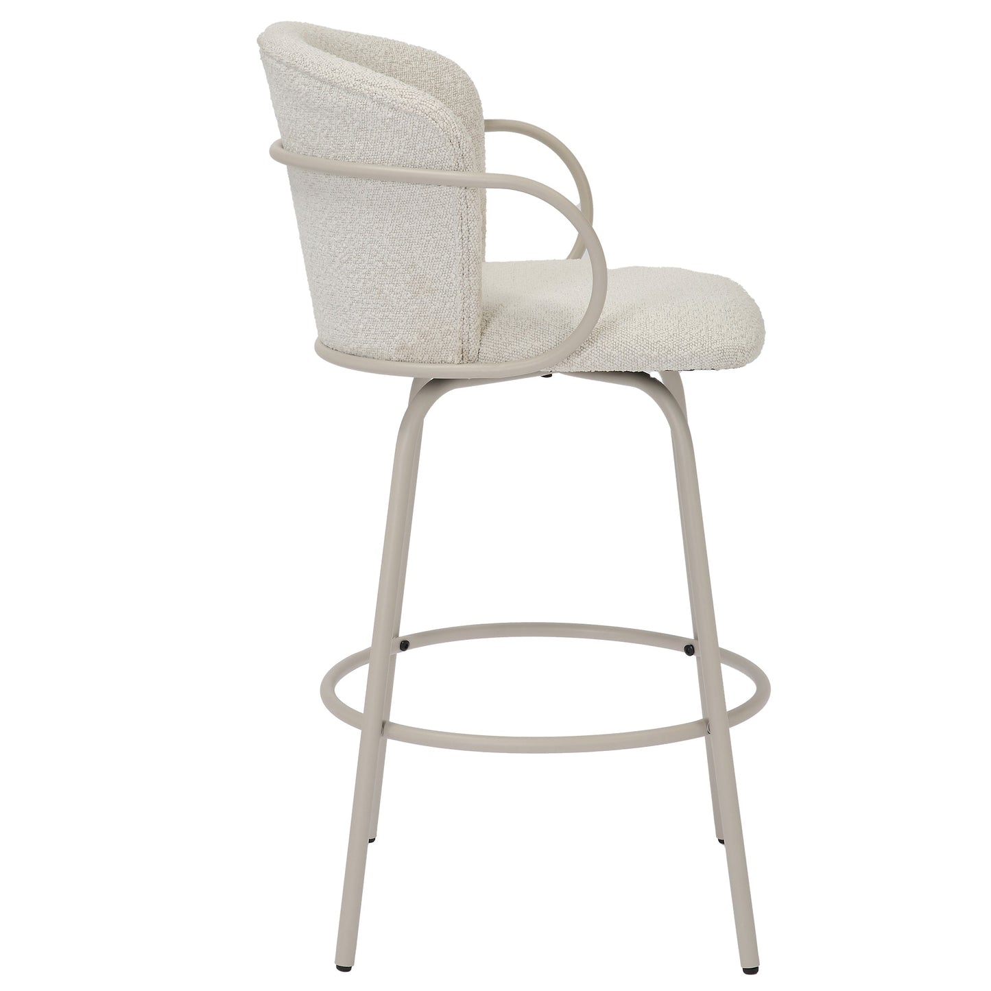 Kalani 26' Counter Stool with Swivel, Set of 2 Beige