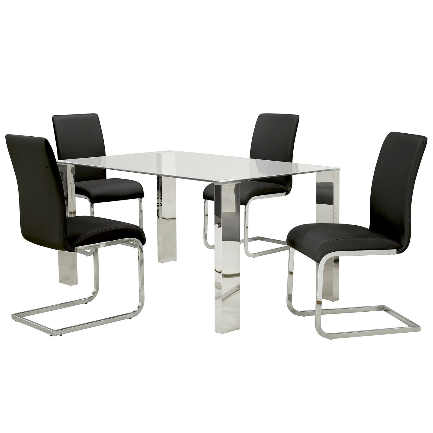 Frankfurt Maxim Bk 5pc Dining Set