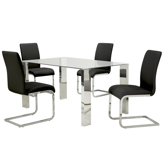 Frankfurt Maxim Bk 5pc Dining Set