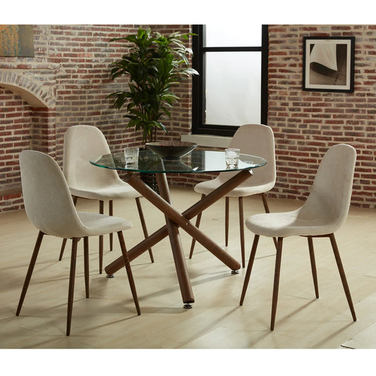 ROCCA/LYNA BG-5PC DINING SET - Furniture Depot