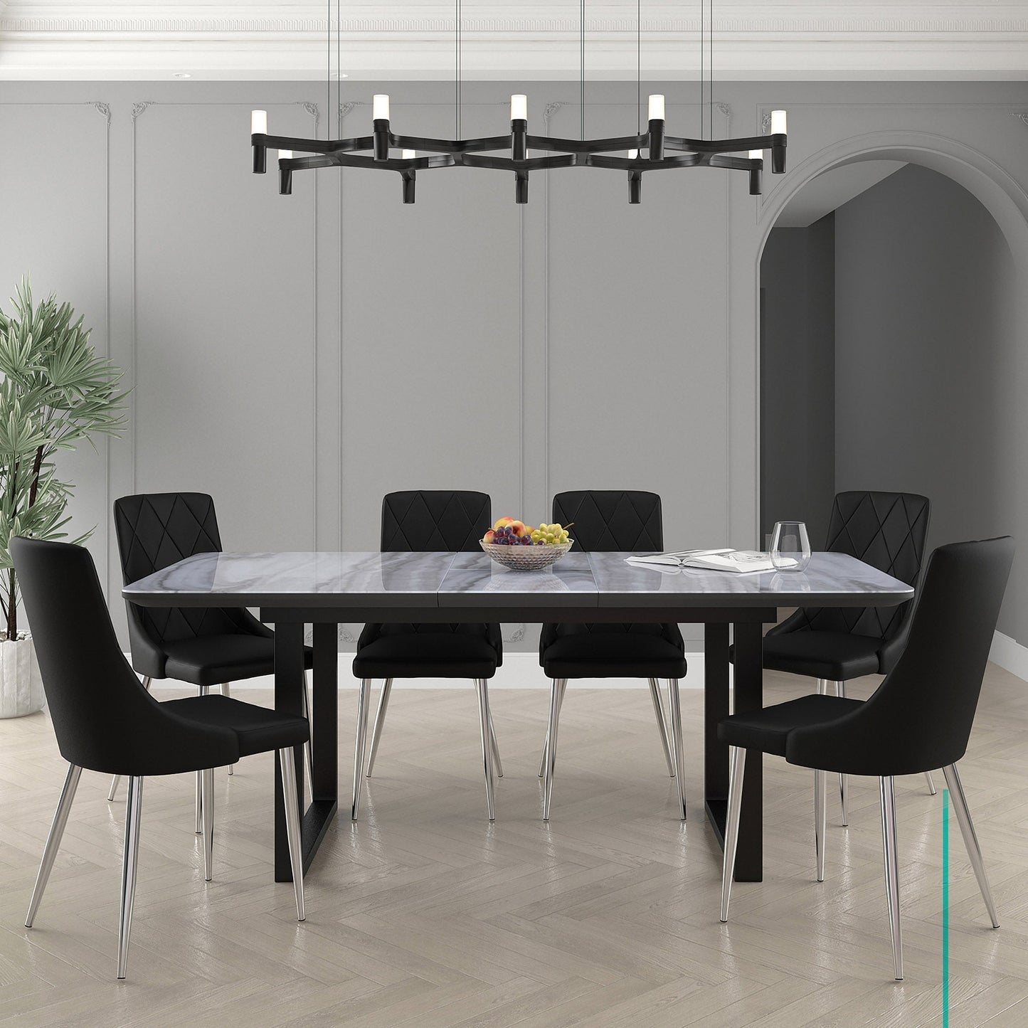 Gavin Devo Bk 7pc Dining Set