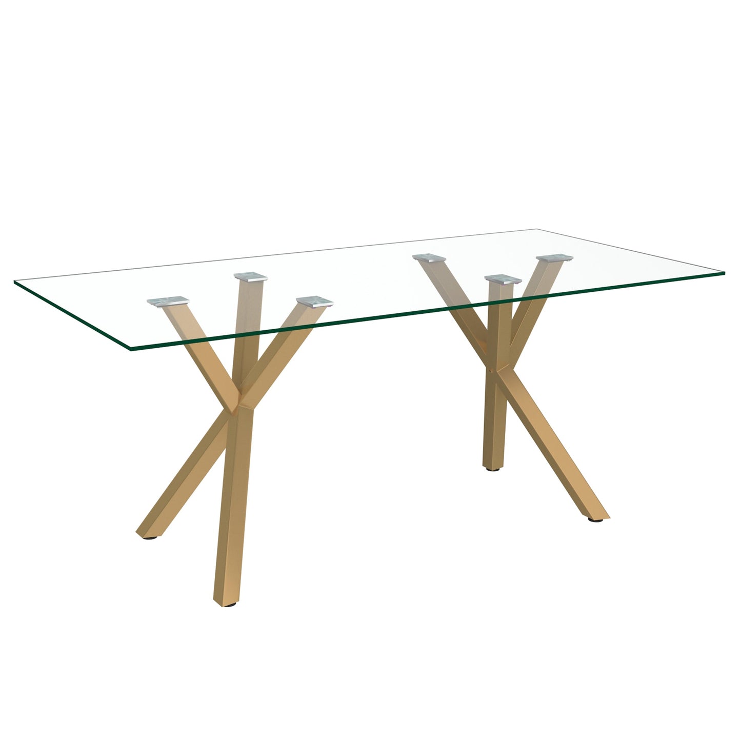 Stark Gl_Cleo Wt 7pc Dining Set