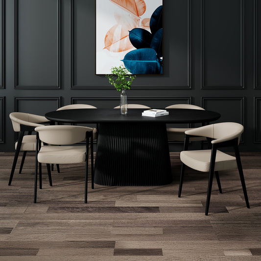 Tovas Ov Blk Bexley Msh 7pc Dining Set