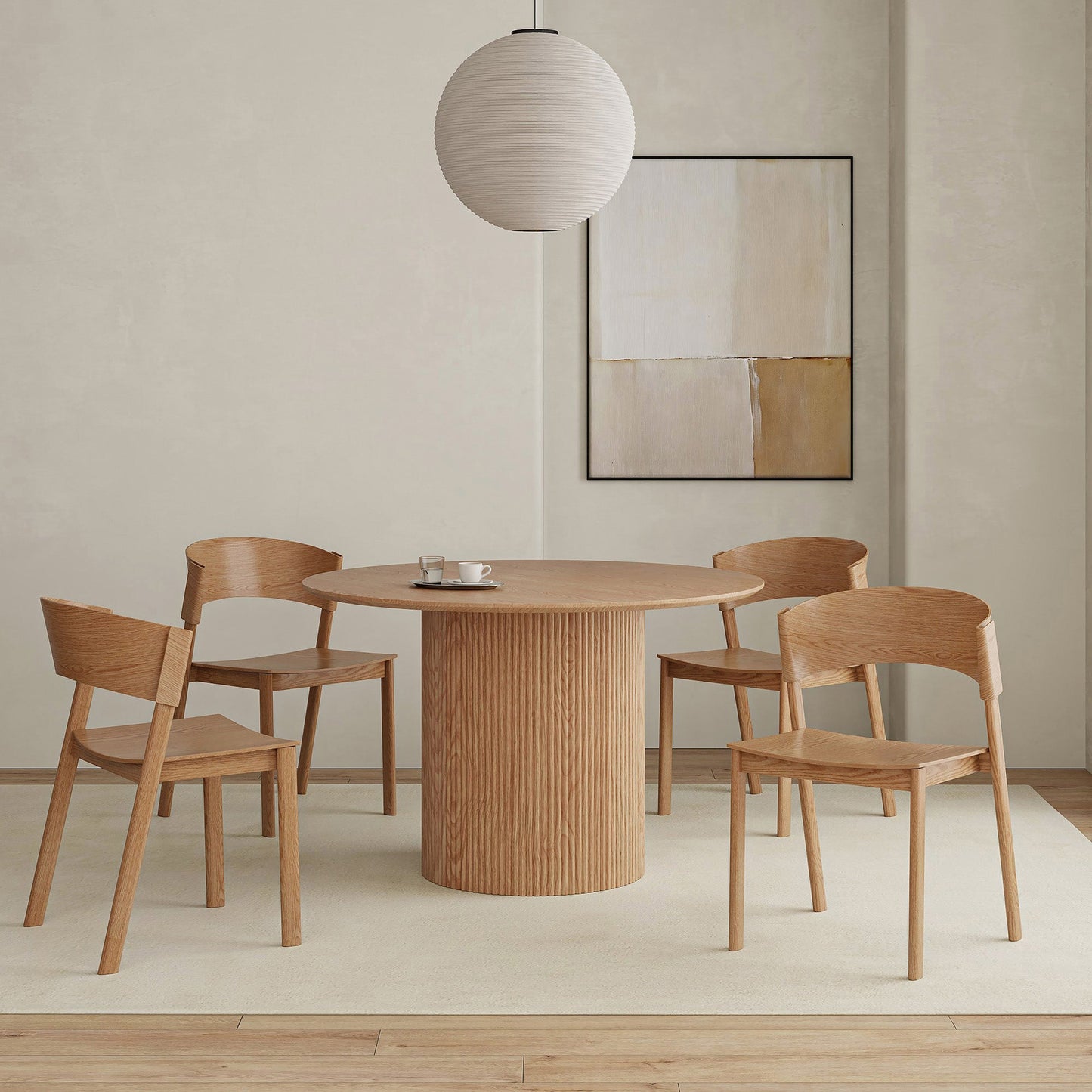 Tovas Rnd Nat_Elias Nat 5pc Dining Set