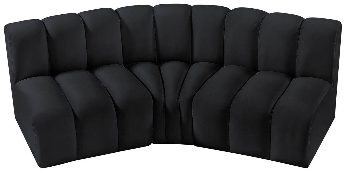 Arc - Velvet 3 Piece Modular Corner Sofa