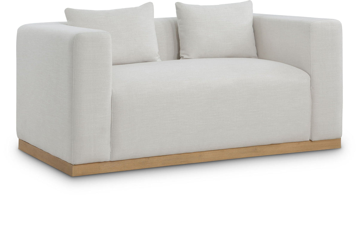 Alfie - Linen Textured Fabic Loveseat