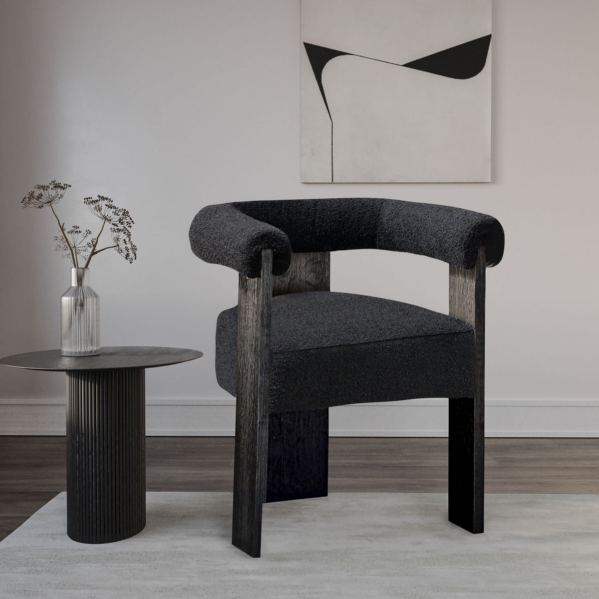 Barrel - Dining Chair - Black Legs