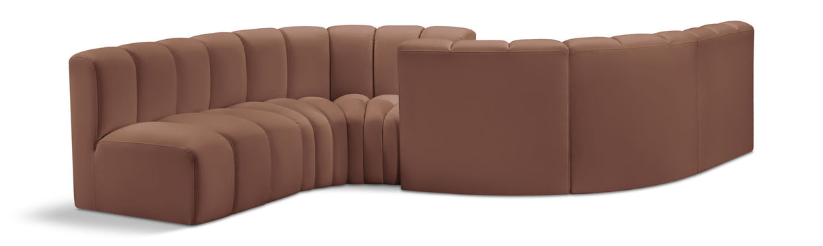 Arc - Faux Leather 6 Piece Modular Sofa
