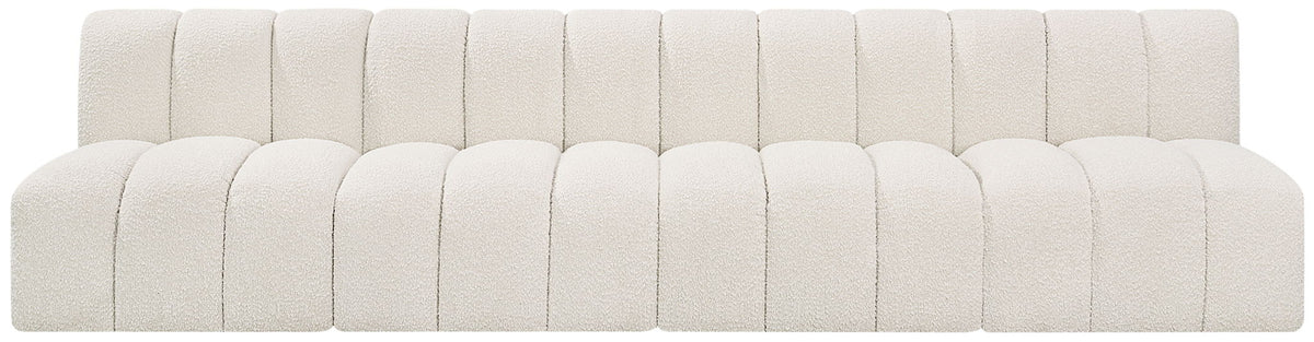 Arc - Boucle Fabric 4 Seats Modular Sofa