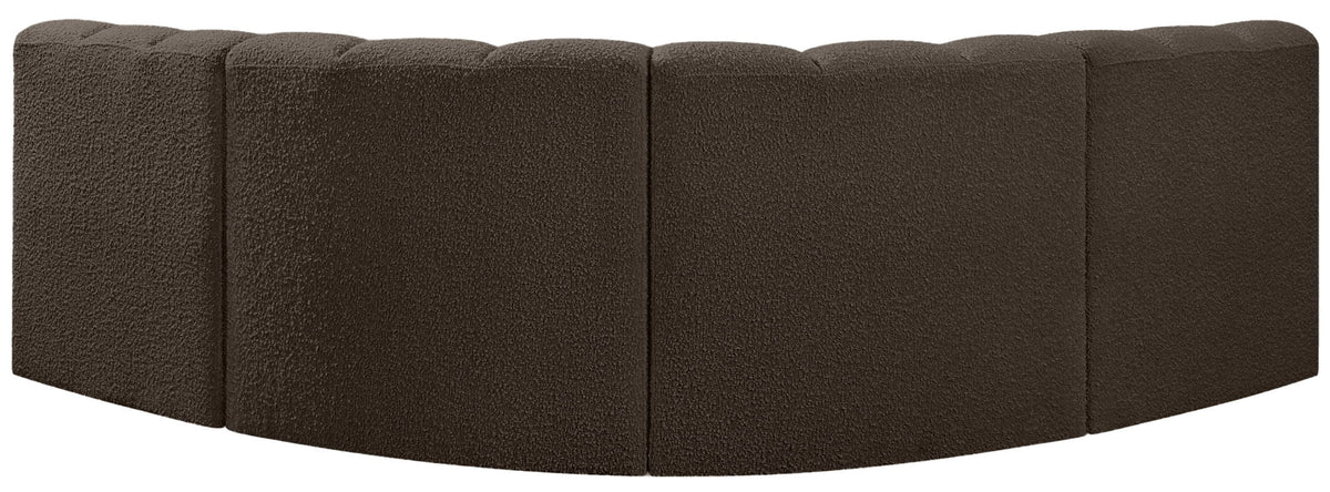 Arc - Boucle Fabric 4 Piece Corner Modular Sofa
